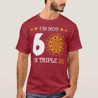 IM Niet 60 IM Triple 20 Darts Grappig 60e Gelukkig T-shirt