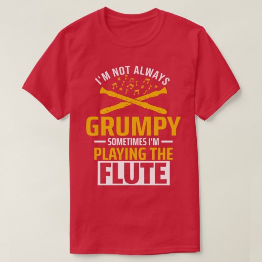 Im niet altijd bruinflut flutist t-shirt (Design voorkant)