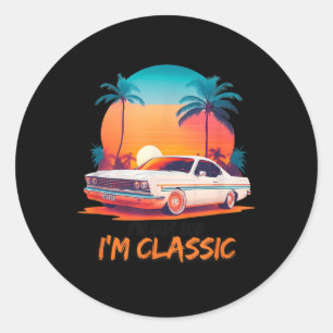 Im Niet Oud Im Clic ,Grappig Auto Graphic, Sty Ronde Sticker