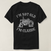 IM niet oud im grappige trekker retro boer T-shirt (Design voorkant)