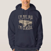 Im niet oud Im klassiek retro 1993  man blauw Hoodie (Voorkant)