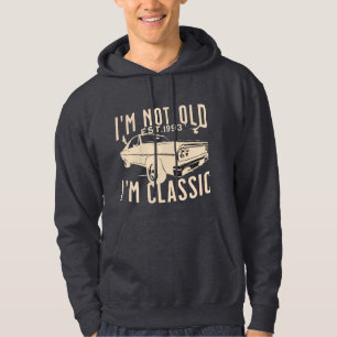 Im niet oud Im klassiek retro 1993 man grijs Hoodie