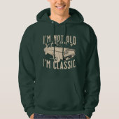 Im niet oud Im klassiek retro 1993  mannen groen Hoodie (Voorkant)