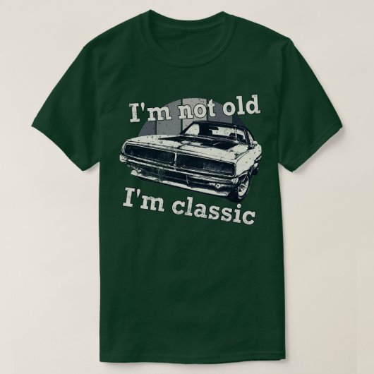 Im niet oud Im Klassieke auto T-shirt (Design voorkant)