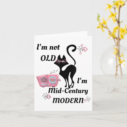 IM niet oud In het midden van de eeuw moderne retr Kaart (Gele Bloem)