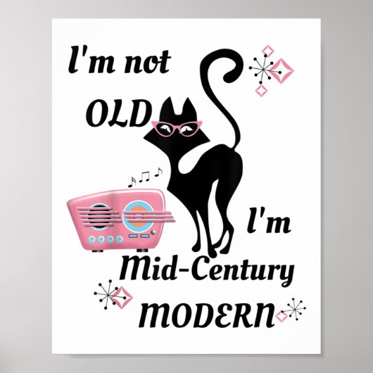 IM niet oud In het midden van de eeuw moderne retr Poster (Voorkant)