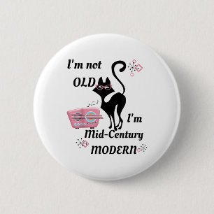 IM niet oud In het midden van de eeuw moderne retr Ronde Button 5,7 Cm