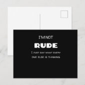 Im niet RUDE Briefkaart (Voorkant / Achterkant)