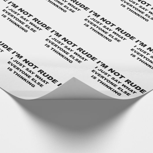 IM NIET RUDE.png Cadeaupapier (Hoek)