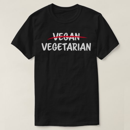 Im niet veganistisch Im vegetarisch T-shirt (Design voorkant)