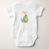 I'm Nine Hear Me Roar Personalized T-Rex Birthday Romper (Achterkant)