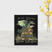 I'm Not A Bookworm I'm A Book Dragon  Kaart (Gele Bloem)
