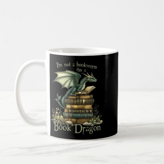 I'm Not A Bookworm I'm A Book Dragon  Koffiemok (Links)