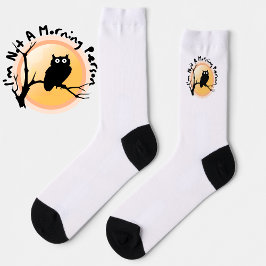 I'm Not A Morning Person funny owl quote Sokken