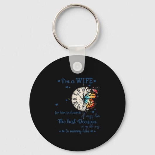I'm Not A Widow I'm A Wife To A Husband With Wings Sleutelhanger (Voorkant)