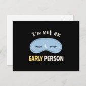 I'm not an early person briefkaart (Voorkant / Achterkant)