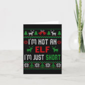 I'm Not An Elf I'm Just Short Christmas Ugly Sweat Kaart (Voorkant)
