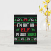 I'm Not An Elf I'm Just Short Christmas Ugly Sweat Kaart (Gele Bloem)
