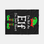 I'm Not An Elf Im Just Short Funny Christmas Match Fleece Deken (Voorkant (Horizontaal))