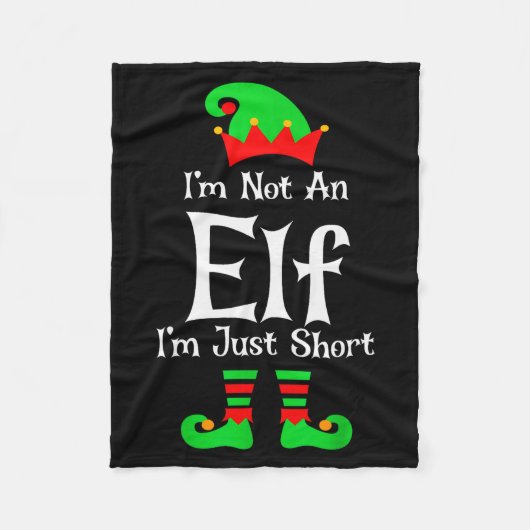I'm Not An Elf Im Just Short Funny Christmas Match Fleece Deken (Voorkant)