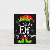 I'm Not An Elf Im Just Short Funny Christmas Match Kaart (Voorkant)