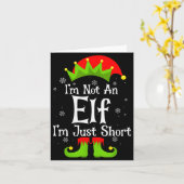 I'm Not An Elf Im Just Short Funny Christmas Match Kaart (Gele Bloem)