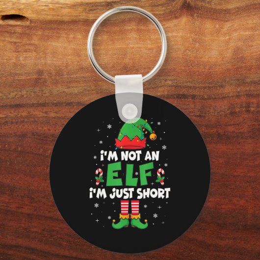I'm Not An Elf I'm Just Short Funny Christmas Men Sleutelhanger (Voorkant)
