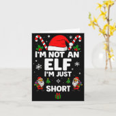 Im Not An Elf Im Just Short Funny Christmas Xmas M Kaart (Gele Bloem)