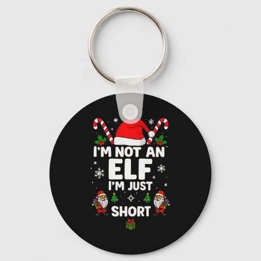 Im Not An Elf Im Just Short Funny Christmas Xmas M Sleutelhanger (Voorkant)