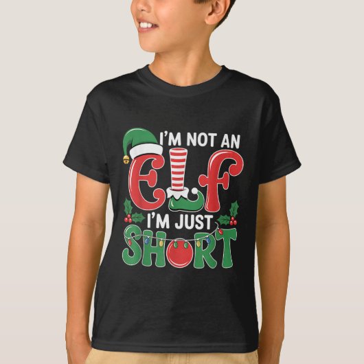 I'm Not An Elf I'm Just Short Matching Group Xmas T-shirt (Voorkant)