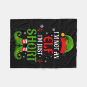 I'm Not An Elf I'm Just Short Merry Christmas Elf  Fleece Deken (Voorkant (Horizontaal))