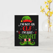 I'm Not An Elf I'm Just Short Merry Christmas Elf Kaart (Gele Bloem)