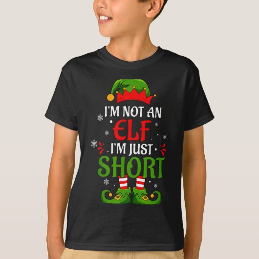I'm Not An Elf I'm Just Short Merry Christmas Elf  T-shirt (Voorkant)