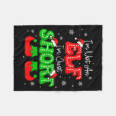 Im Not An Elf Just Short Funny Christmas Xmas Men  Fleece Deken (Voorkant (Horizontaal))