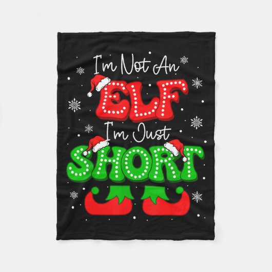 Im Not An Elf Just Short Funny Christmas Xmas Men  Fleece Deken (Voorkant)