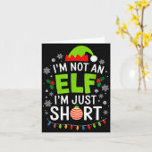Im Not An Elf Just Short Funny Christmas Xmas Men Kaart (Gele Bloem)