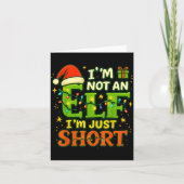 Im Not An Elf Just Short Funny Christmas Xmas Men  Kaart (Voorkant)