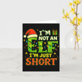 Im Not An Elf Just Short Funny Christmas Xmas Men Kaart (Gele Bloem)