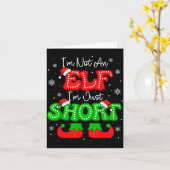 Im Not An Elf Just Short Funny Christmas Xmas Men Kaart (Gele Bloem)