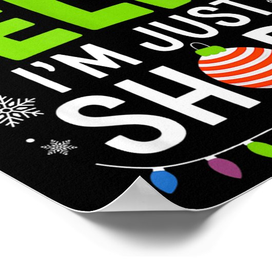 Im Not An Elf Just Short Funny Christmas Xmas Men  Poster (Hoek)