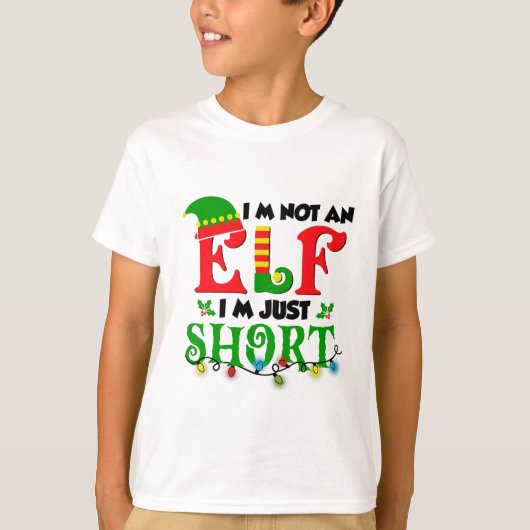 Im Not An Elf Just Short Funny Christmas Xmas Men  T-shirt (Voorkant)
