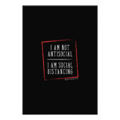 i'm not antisocial i'm social distancing foto afdruk (Voorkant)