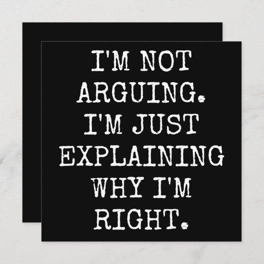 I'm Not Arguing I'm Just Explaining Why I'm Right. Save The Date (Voorkant / Achterkant)