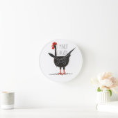 I'm Not Chicken, I'm Art - Quirky Retro T Shirt Ronde Klok (Huis)