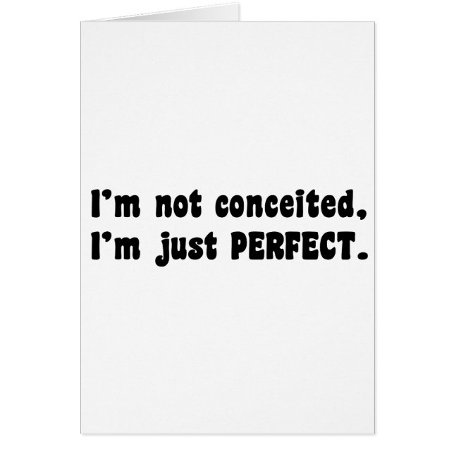 I'm Not Conceited, I'm Just Perfect (Voorkant)