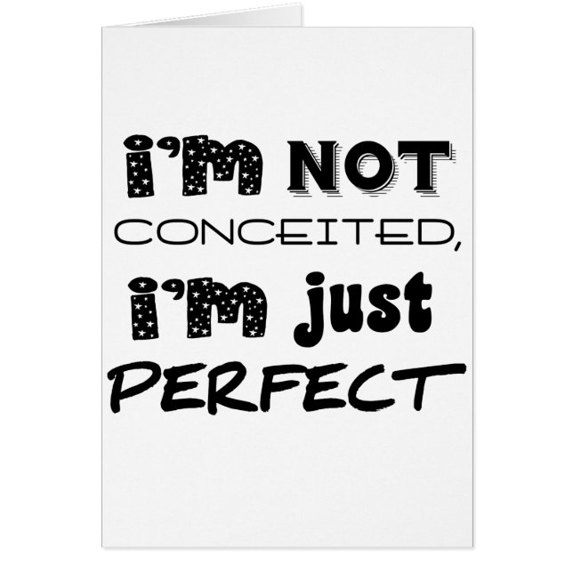 I'm Not Conceited, I'm Just Perfect (Voorkant)