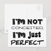 I'm Not Conceited, I'm Just Perfect Briefkaart (Voorkant / Achterkant)