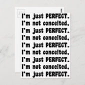 I'm Not Conceited, I'm Just Perfect Briefkaart (Voorkant / Achterkant)