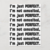 I'm Not Conceited, I'm Just Perfect Briefkaart (Voorkant)