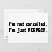 I'm Not Conceited, I'm Just Perfect Briefkaart (Voorkant / Achterkant)